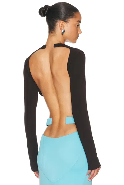 Tom Ford Backless Cropped Top In Brown