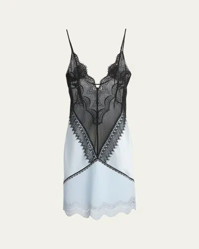 Tom Ford Backless Lace & Leather Mesh Mini Dress In Multi