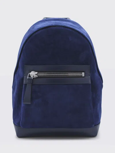 Tom Ford Backpack Men  In Blue