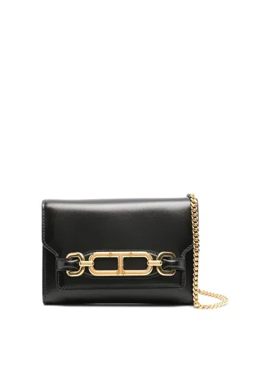 Tom Ford Logo-plaque Clutch Bag In Black