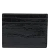 Tom Ford Crocodile Texture Wallet And Cardholder In Black