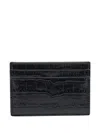 Tom Ford Crocodile Texture Wallet And Cardholder In Black