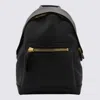 Tom Ford Black Leather Backpack In Black
