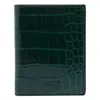 Tom Ford Bi-fold Crocodile Texture Clutch Bag In Green