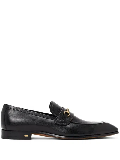 Tom Ford Bailey-chain Leather Loafers In Schwarz
