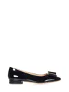 Tom Ford Audrey Bow-embellished Patent-leather Ballet Flats In Black