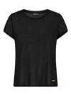 Tom Ford Logo-plaque Silk T-shirt In Black