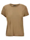 Tom Ford Bamboo Viscose T-shirt With Front Metal Logo In Brown