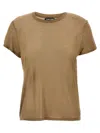 Tom Ford Bamboo Viscose T-shirt With Front Metal Logo In Brown