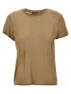 Tom Ford Bamboo Viscose T-shirt With Front Metal Logo In Brown