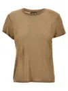 Tom Ford Bamboo Viscose T-shirt With Front Metal Logo In Brown