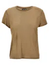Tom Ford Bamboo Viscose T-shirt With Front Metal Logo In Brown