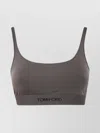 Tom Ford Banded Scoop Neck Bra In Gray