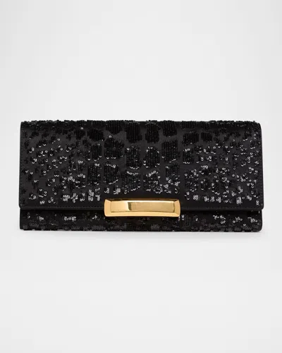Tom Ford Bar Croc-effect Sequin Clutch Bag In Viscose And Leather