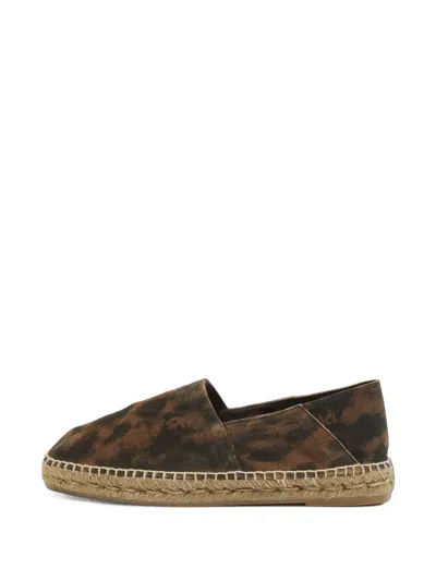 Pre-owned Tom Ford Barnes Camouflage Espadrilles In Brown