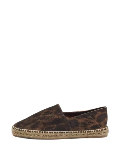 Pre-owned Tom Ford Barnes Leopard-print Espadrilles In Brown