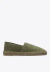 Tom Ford Grain Nubuck Espadrille Sandals In Green