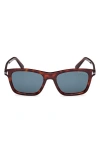 Tom Ford Eckige Sonnenbrille Barron In Shiny Red Havana/dark Teal