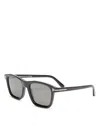 Tom Ford Barron Square Sunglasses, 54mm In Black/smoke Polarized