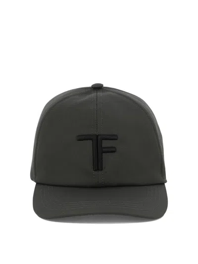 Tom Ford Baseball Cap With Logo In Grey