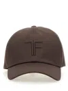 Tom Ford Logo-embroidered Baseball Cap In Brown