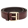 Tom Ford Basic Buckled Belt In Burgundy Leather In Red