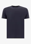 Tom Ford Midnight Blue Crew-neck T-shirt In Lyocell And Cotton