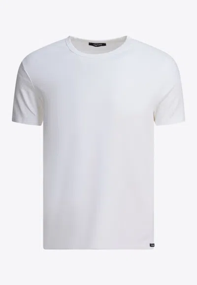 Tom Ford Basic Crewneck T-shirt In White