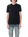 Tom Ford Black Stretch Cotton Crew Neck T-shirt In Black