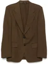 Tom Ford Wool-blend Basket Weave Shelton Blazer In Brown