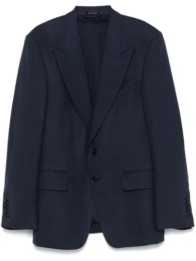 TOM FORD BASKET WEAVE SHELTON WOOL JACKET