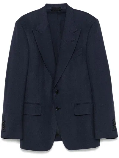 TOM FORD BASKET WEAVE SHELTON WOOL JACKET