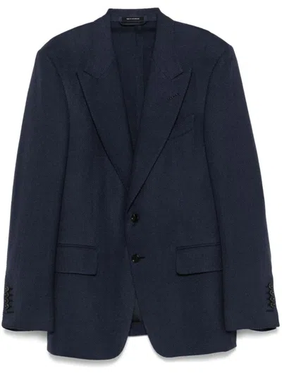 TOM FORD TOM FORD BASKET WEAVE SHELTON WOOL JACKET CLOTHING