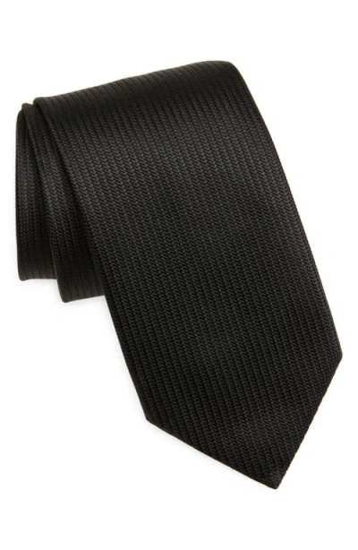 Tom Ford Basket Weave Silk Tie In Lb999 Black