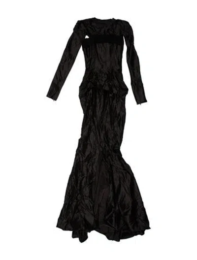 Pre-owned Tom Ford Bateau Neckline Long Dress In Black