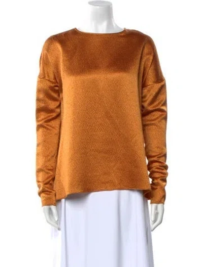 Pre-owned Tom Ford Bateau Neckline Long Sleeve Sweatshirt In Orange