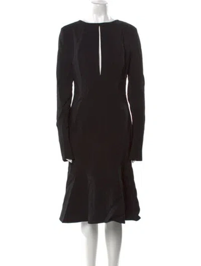 Pre-owned Tom Ford Bateau Neckline Midi Length Dress W/ Tags In Black