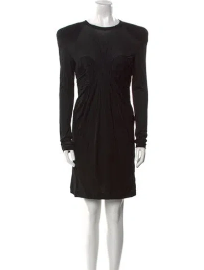 Pre-owned Tom Ford Bateau Neckline Mini Dress In Black
