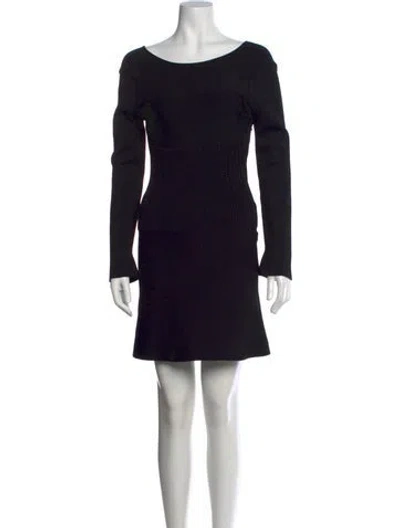 Pre-owned Tom Ford Bateau Neckline Mini Dress In Black
