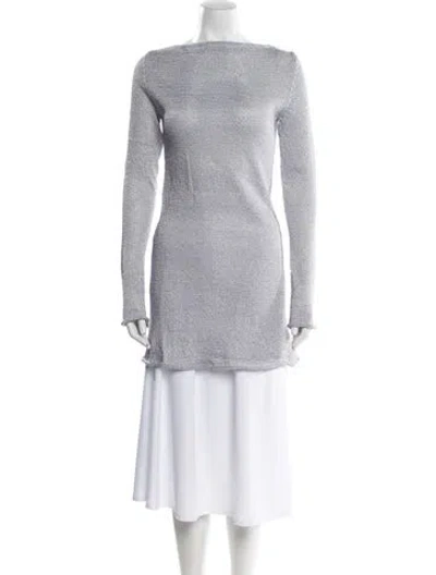 Pre-owned Tom Ford Bateau Neckline Mini Dress In Blue