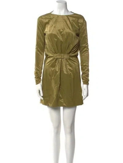 Pre-owned Tom Ford Bateau Neckline Mini Dress In Green
