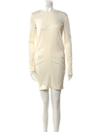 Pre-owned Tom Ford Bateau Neckline Mini Dress In Neutral