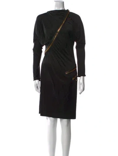 Pre-owned Tom Ford Bateau Neckline Mini Dress W/ Tags In Black