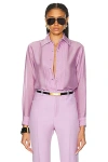 Tom Ford Batiste Shirt In Fragrant Lilac