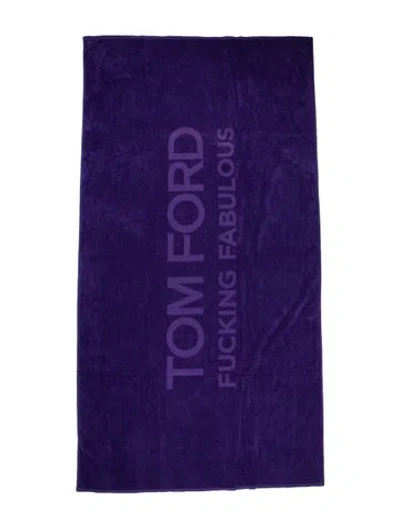 Pre-owned Tom Ford Beach Towel In Purple
