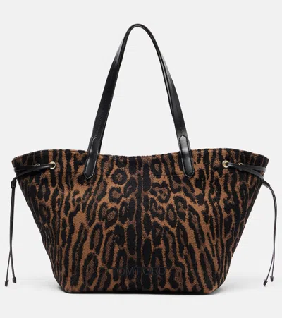 Tom Ford Beachwear Large Jacquard Tote Bag