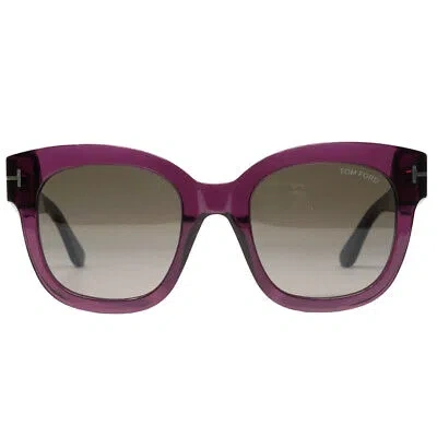 Pre-owned Tom Ford Beatrix-02 Ft0613 69k Purple Sunglasses In Gray