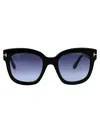 Tom Ford Geometric Frame Sunglasses In Black