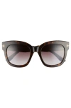 Tom Ford Beatrix-02 Ft0613 52t In Dark Havana/gradient Bordeaux