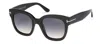 Tom Ford Carla Polarized Smoke Square Ladies Sunglasses Ft1220 01d 52 In Multi
